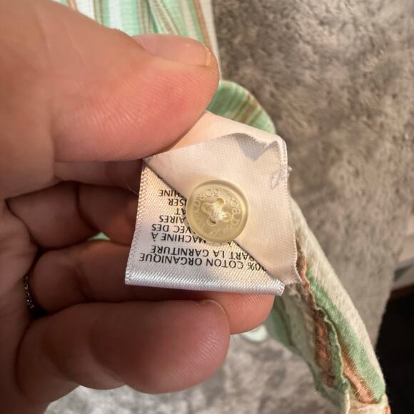 Toad & Co Long Sleeve Airbrush Shirt Button Down Green Stripe L Women's - Picture 7 of 12